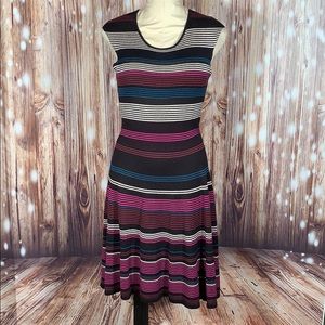 Ella Moss Sweater Stretch Striped Dress 16
